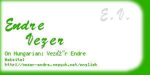 endre vezer business card